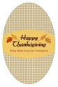 Leaves Thanksgiving Oval Hang Tag 2.25x3.5